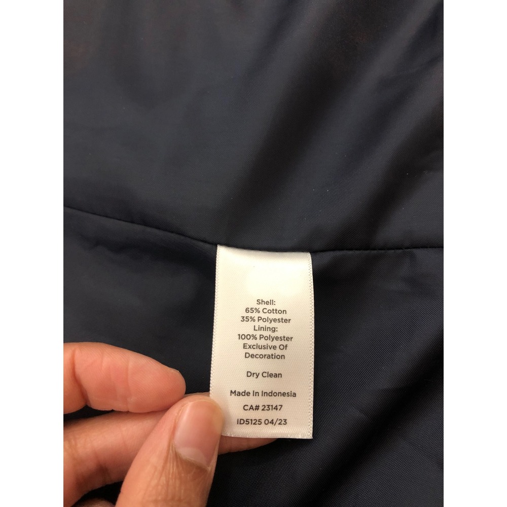 Talbots Blazer Womens 2 Navy Blue Tweed Gold Button Trimmed Jacket - Picture 8 of 10
